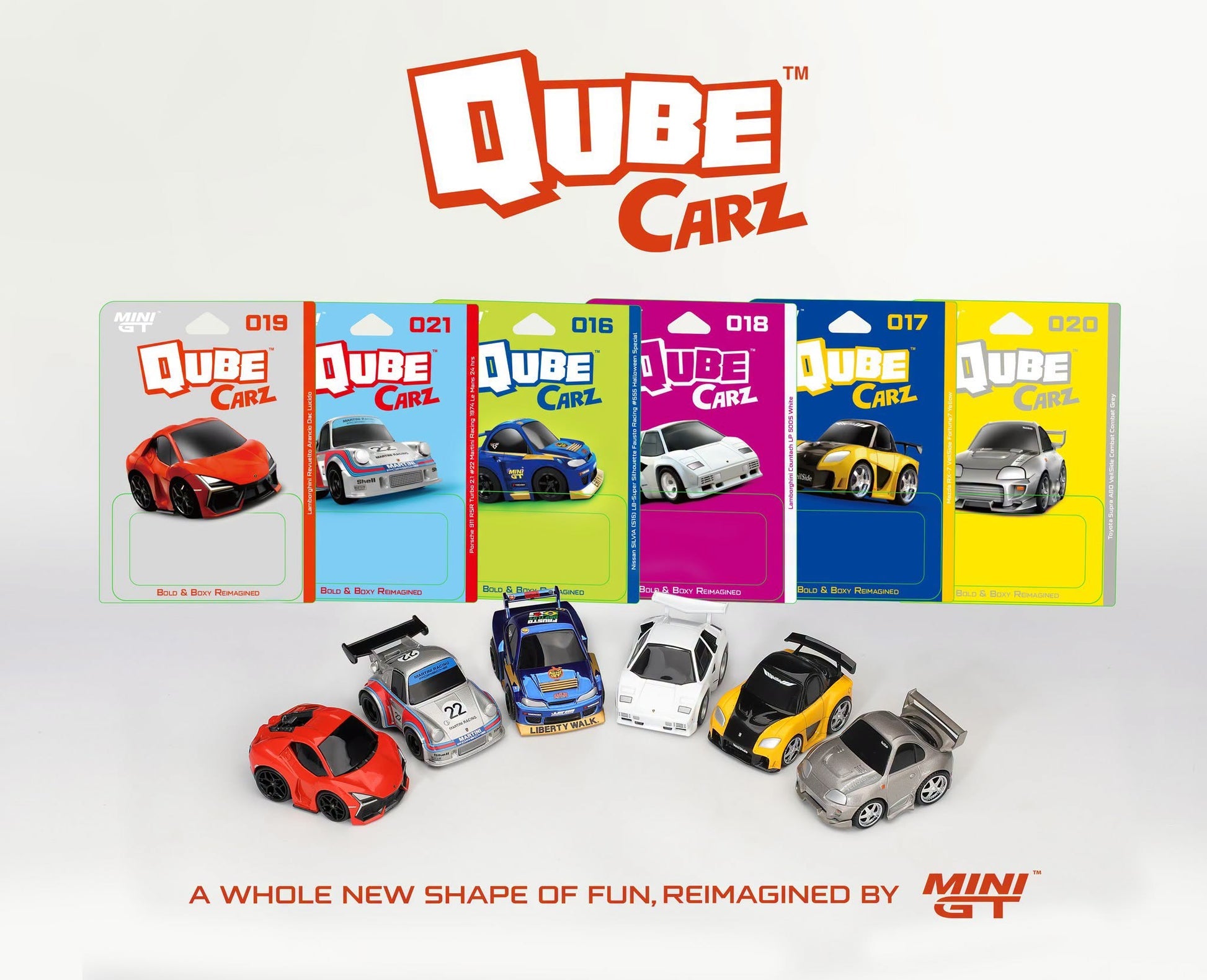 (Pre-order) Mini GT QubeCarz Series 4 #016-021 Full Set of 6 Model Car Set