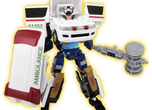 Load image into Gallery viewer, Takara Tomy Tomica Heroes Joblabor Police Fire &amp; EMS DX Entry Set
