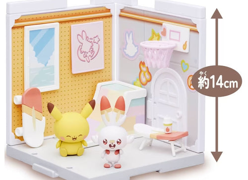 Load image into Gallery viewer, Takara Tomy Pokemon PokePiece House Studio Scorbunny &amp; Pikachu set
