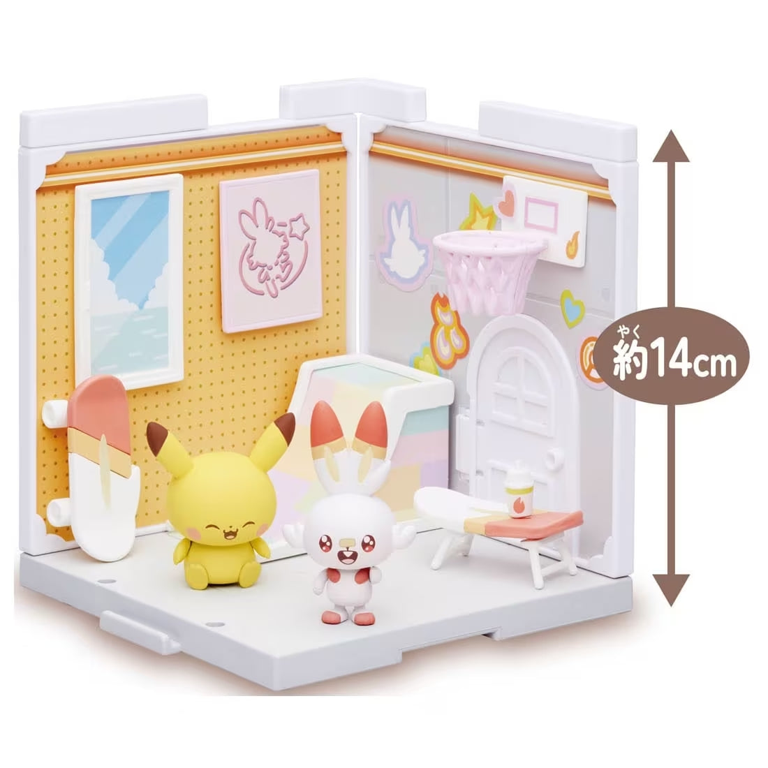 Takara Tomy Pokemon PokePiece House Studio Scorbunny & Pikachu set