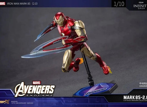 Load image into Gallery viewer, ZD Toys Marvel Avengers 1/10 Iron Man MK85 Action Figure with LIGHTING Function
