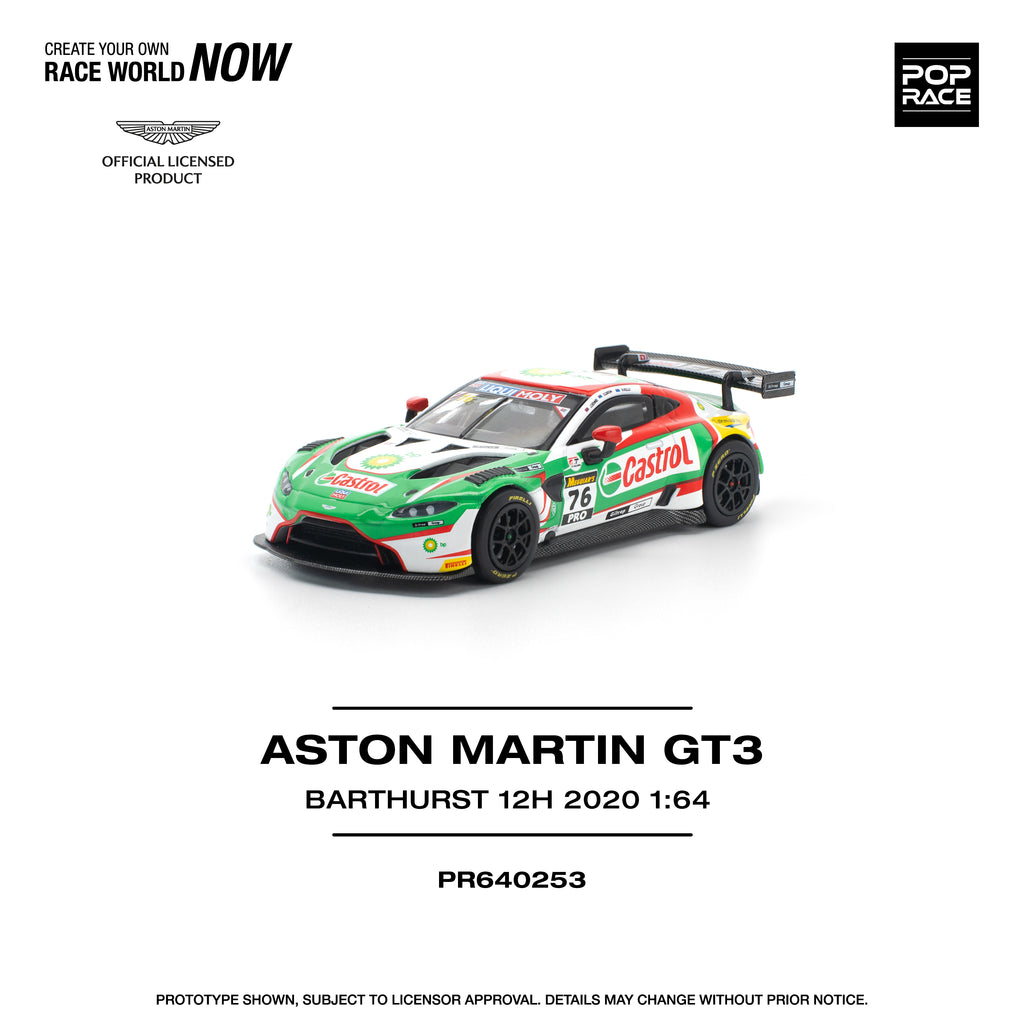(Pre-order) POPRACE 1/64 ASTON MARTIN VANTAGE GT3 BATHURST 12H 2020 Model Car