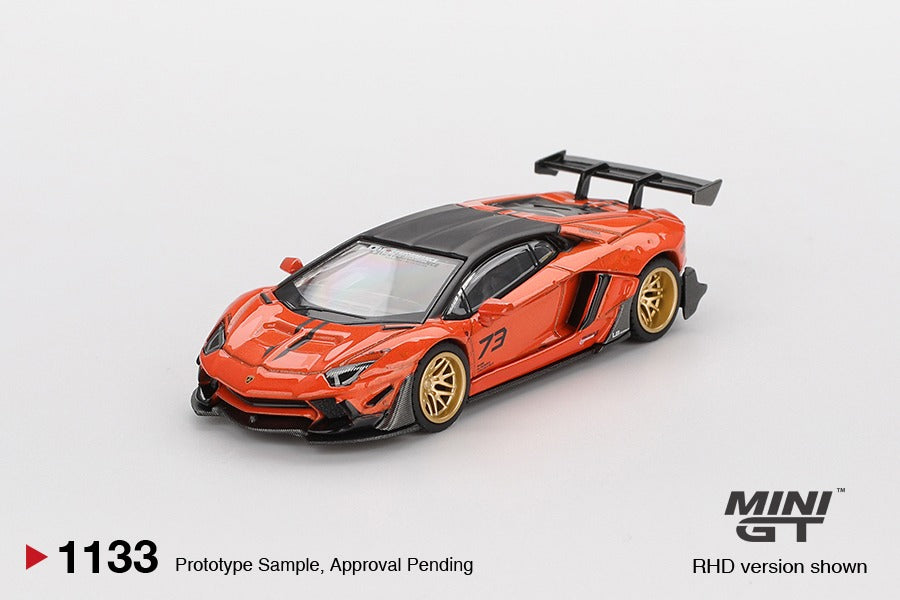 (Pre-order) Mini GT #1033 LB WORKS Lamborghini Aventador Limited Edition Orange