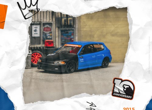 Load image into Gallery viewer, Tarmac Works Honda Civic EG6 Tarmac Works 10th Anniversary Model Car
