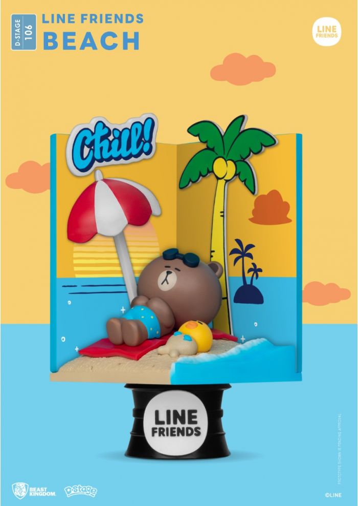 Beast Kingdom Diorama Stage-106 - Line Friends - Beach
