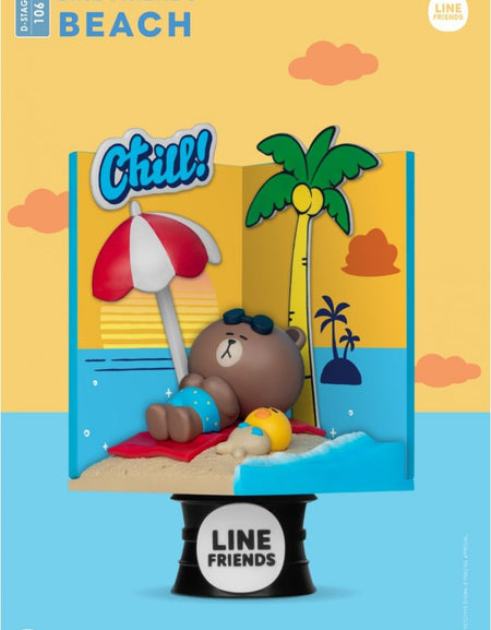 Beast Kingdom Diorama Stage-106 - Line Friends - Beach