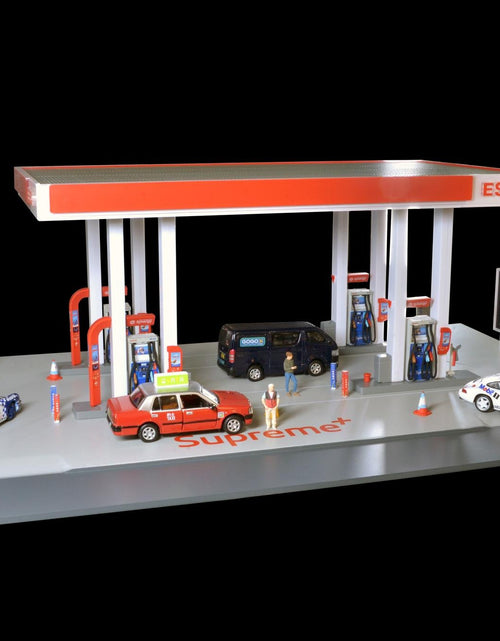 Load image into Gallery viewer, Tiny City Hong Kong Bd30 1/64 ESSO Gas Station Petrol Model Diorama
