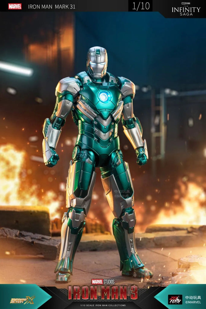 ZD Toys Marvel Iron Man 3 1/10 Iron Man MK31 Action Figure
