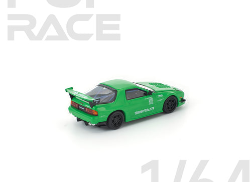 Load image into Gallery viewer, (Pre-order) POPRACE 1/64 MAZDA RX7 (FC3S) RE-AMEMIYA GREEN Model Car #PR640339
