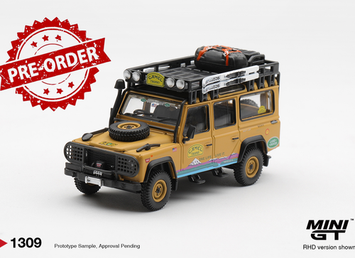 Load image into Gallery viewer, (Pre-order) Mini GT #1309 Land Rover Defender 110 1998 Camel Trophy CT.10 USA

