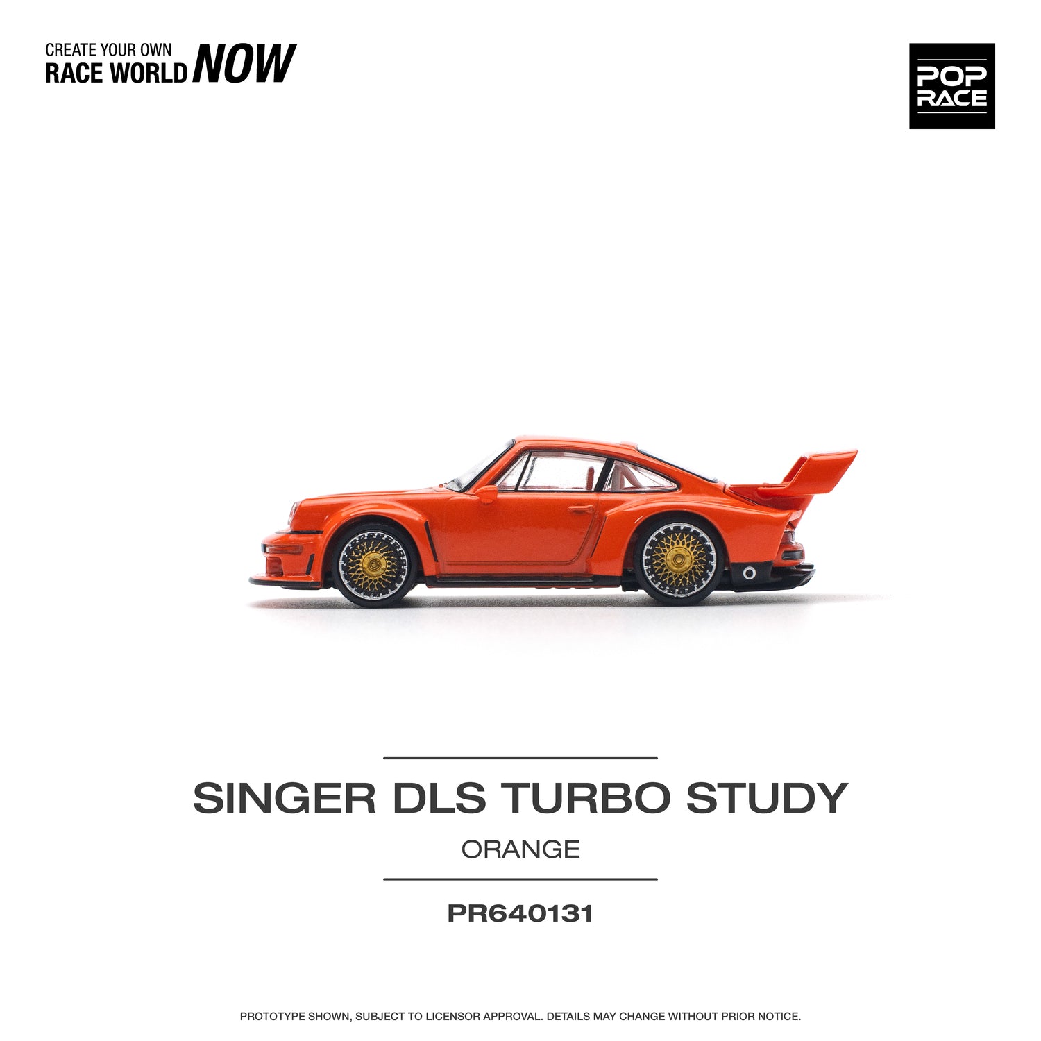 POPRACE 1/64 SINGER DLS TURBO (TRACK) ORANGE *New Tooling Model Car