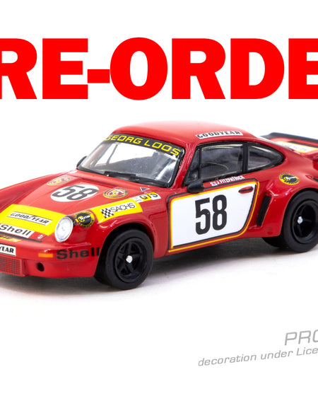 (Pre-order) Tarmac Works 1/64 Porsche 911 Carrera RSR 3.0 24h Le Mans 1975 #58