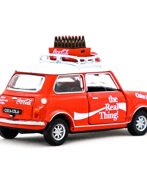 Load image into Gallery viewer, Tiny City Die-cast Model Car - Mini Cooper Mk 1 Coca-Cola (with bottle of coke)
