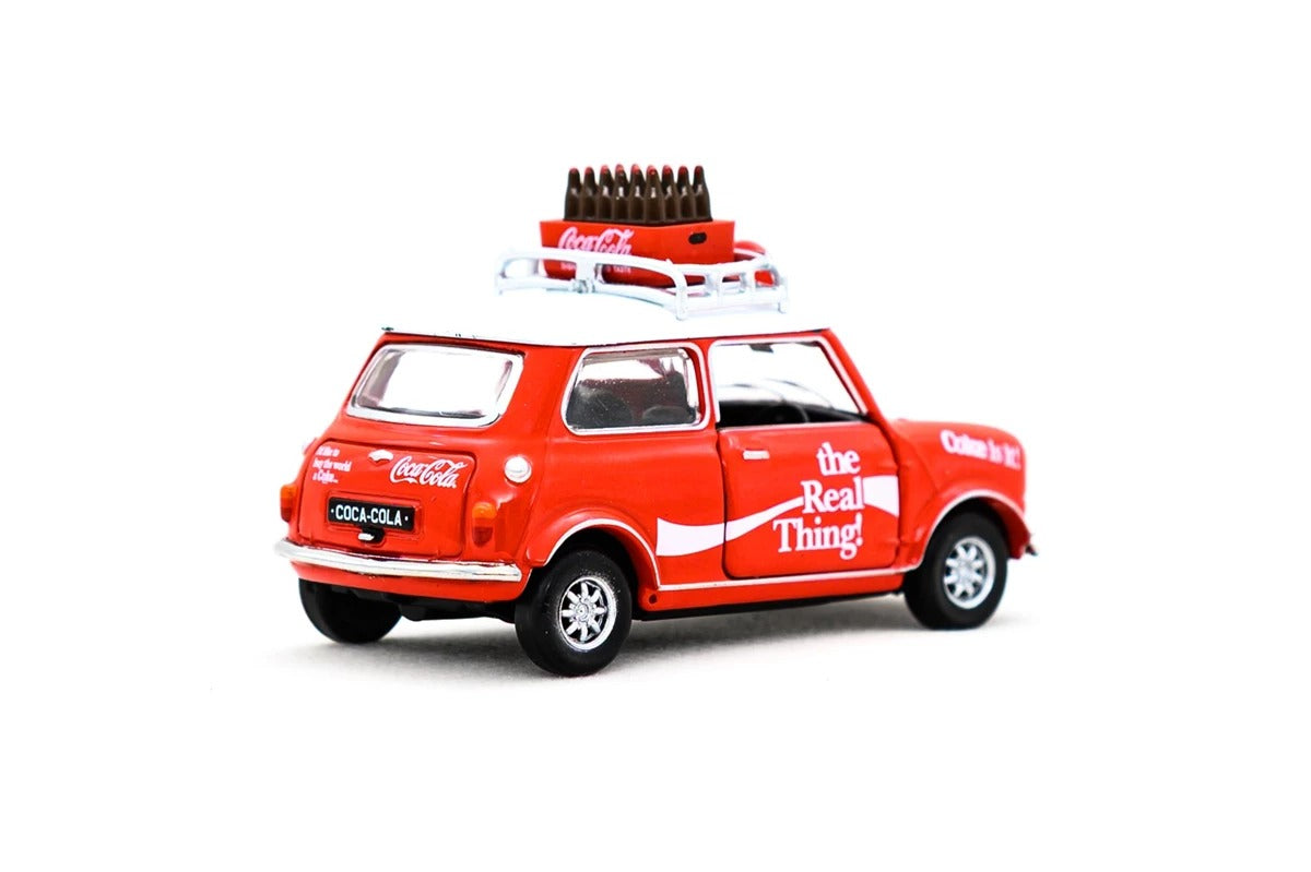 Tiny City Die-cast Model Car - Mini Cooper Mk 1 Coca-Cola (with bottle of coke)
