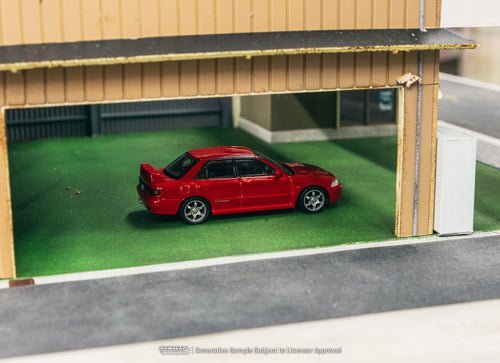 Load image into Gallery viewer, Tarmac Works 1/64 Mitsubishi Lancer GSR Evolution Red Diecast Model
