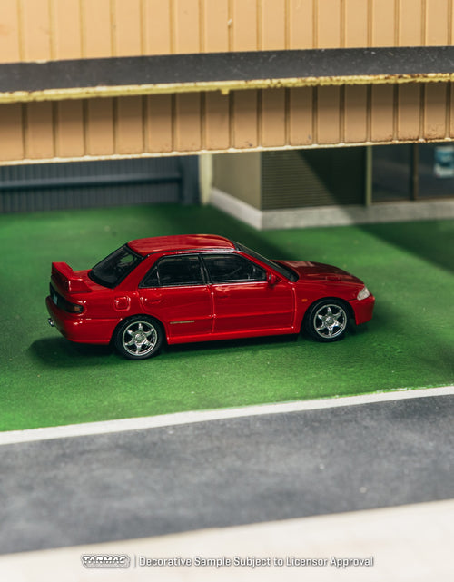 Load image into Gallery viewer, Tarmac Works 1/64 Mitsubishi Lancer GSR Evolution Red Diecast Model
