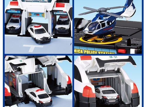 Load image into Gallery viewer, Takara Tomy World Tomica Vehicle Town Transforming Patrol Car (with Tomica Car)
