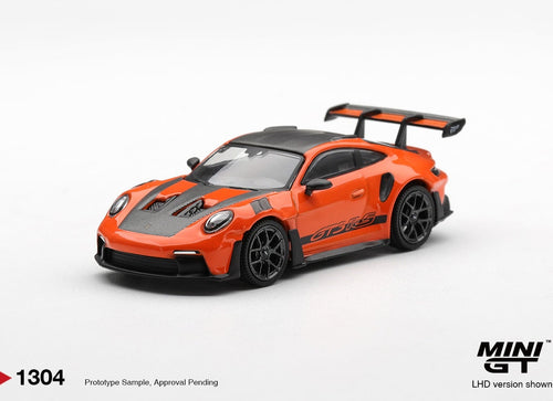 Load image into Gallery viewer, (Pre-order) Mini GT #1304 Porsche 911 (992) GT3 RS Weissach Gulf Orange RHD
