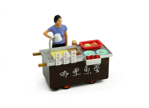 Load image into Gallery viewer, TINY Hong Kong City HK 1/35 Curry Fish Ball cartful Diecast Color painted Figure
