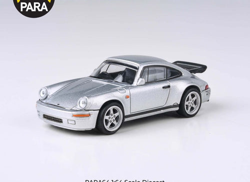 Load image into Gallery viewer, PARA64 1/64 1987 RUF CTR Yellowbird Silver RHD Diecast Model Car
