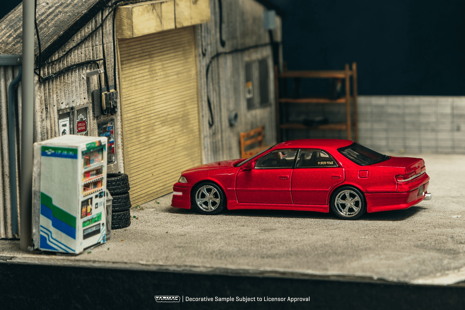 Tarmac Works VERTEX Toyota Mark II JZX100 Red Metallic Model Car