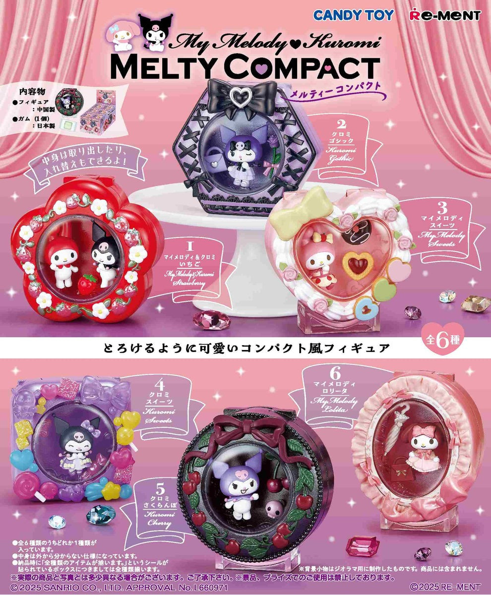 Re-ment MY MELODY Melty Compact Complete box set of 6