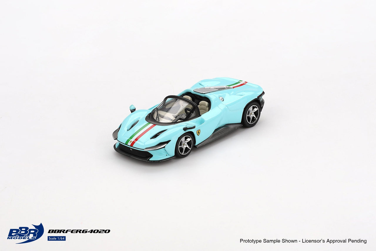 BBR 1/64 Ferrari Daytona SP3 Light Blue Diecast Model Car