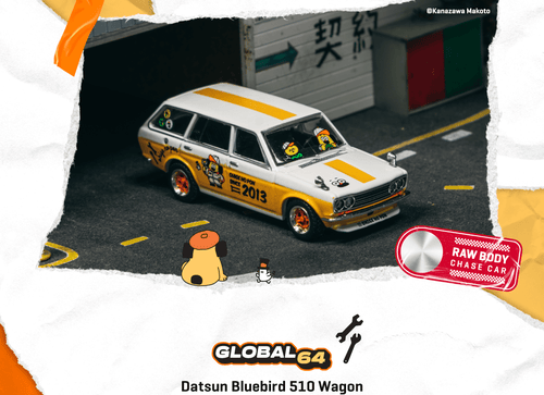 Load image into Gallery viewer, Tarmac Works 1/64 Datsun Bluebird 510 Wagon  OHIGE no PON Model Car
