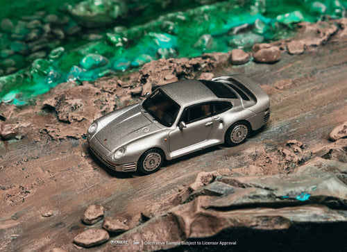 Load image into Gallery viewer, (Pre-order) Tarmac Works 1/64 Porsche 959 Silver Model Diecast Car
