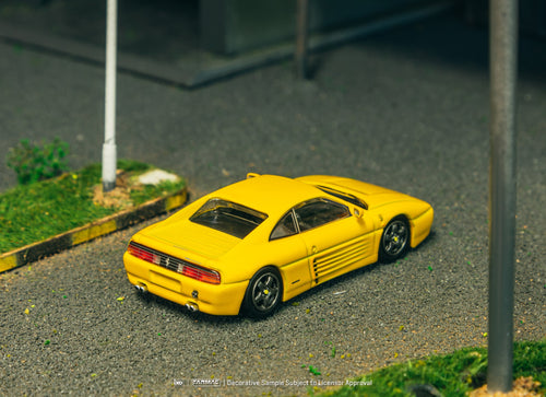 Load image into Gallery viewer, Tarmac Works 1/64 Ferrari 348 Challenge Yellow Diecast Model Car
