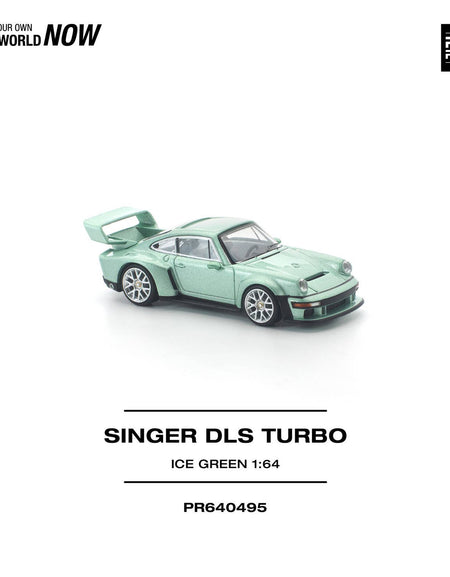 (Pre-order) POP RACE 1/64 SINGER DLS TURBO ICE GREEN Diecast Model Car #PR640495