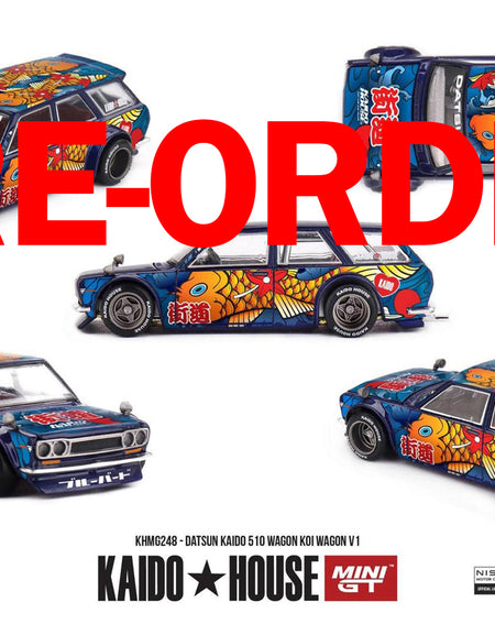 (Pre-order) Kaido House X Mini GT Datsun KAIDO 510 Wagon  Koi Wagon V1 #KHMG248