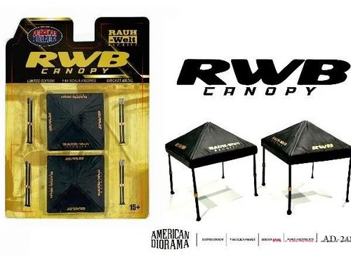 Load image into Gallery viewer, American Diorama 1:64 RWB Canopy Set (Set of 2 canopies) AD-2418
