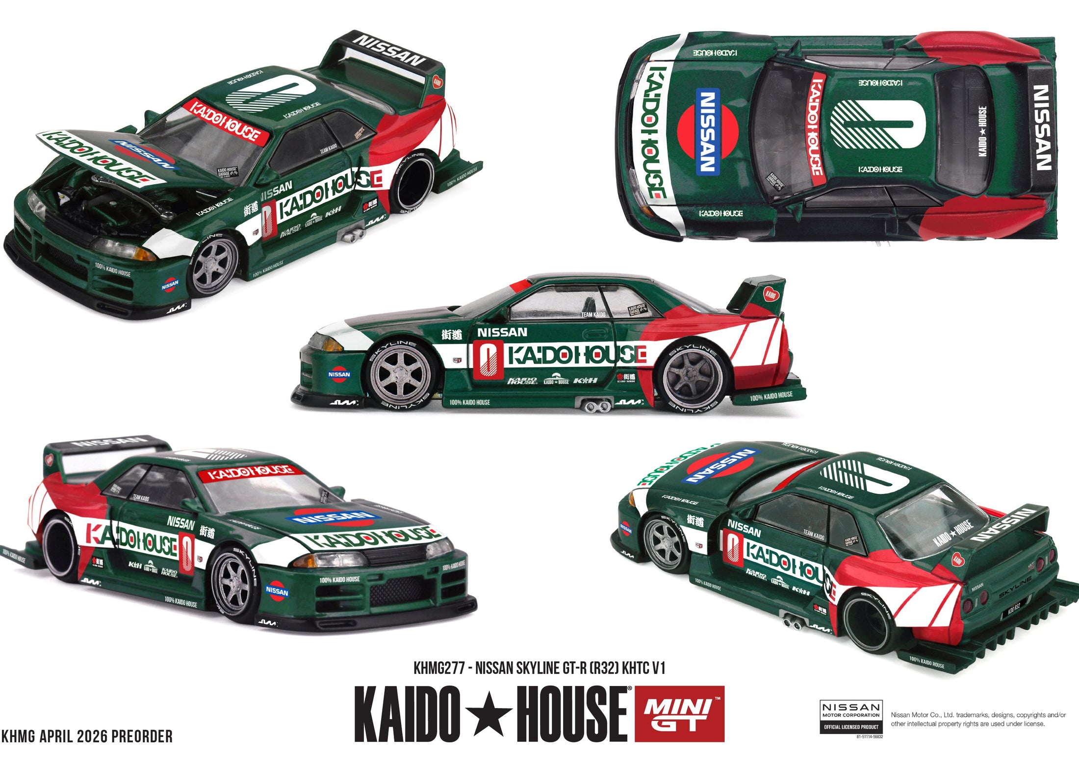 (Pre-order) Kaido House X Mini GT #277 Nissan Skyline GT-R (R32) KHTC V1