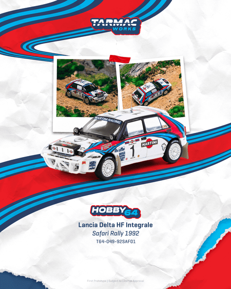 Tarmac Works 1/64 Lancia Delta HF Integrale Safari Rally 1992 Car