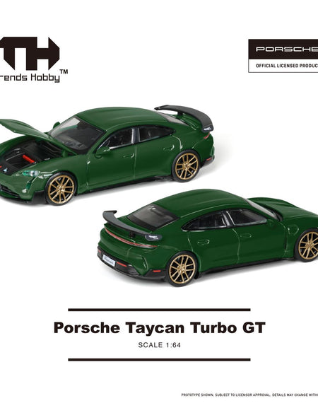 (Pre-order) Trends Hobby Diecast 1/64 Porsche Taycan Turbo GT (Green) #241087C