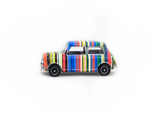 Load image into Gallery viewer, Tiny City Hong Kong 1:50 Diecast Model Car Art Car - Coloured Stripes
