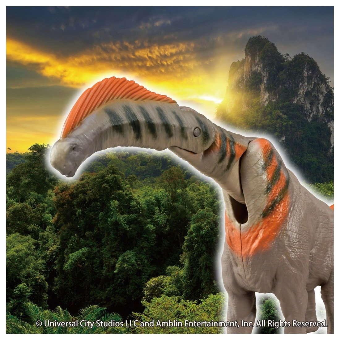 Takara Tomy Ania Jurassic World Titanosaurus Dinosaur Figure with Battle Card