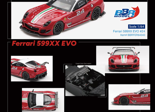 Load image into Gallery viewer, (Pre-order) BBR 1/64 Ferrari 599XX EVO #24 Diecast Model Car
