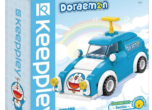 Load image into Gallery viewer, Qman Keeppley Building Blocks Toy #K20406 - Doraemon Mini Car Beetles
