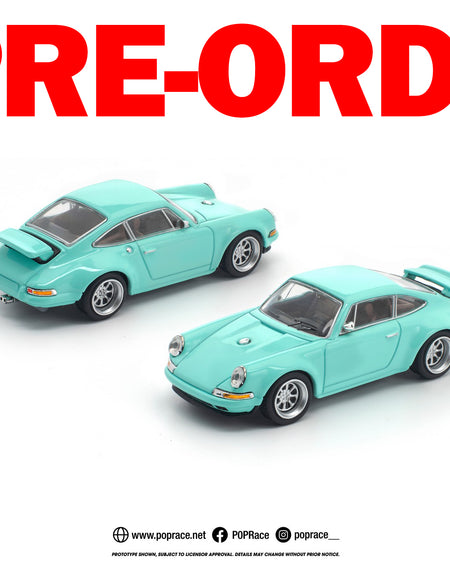 (Pre-order) POPRACE 1/64 SINGER 964  BLUE Diecast Model Car