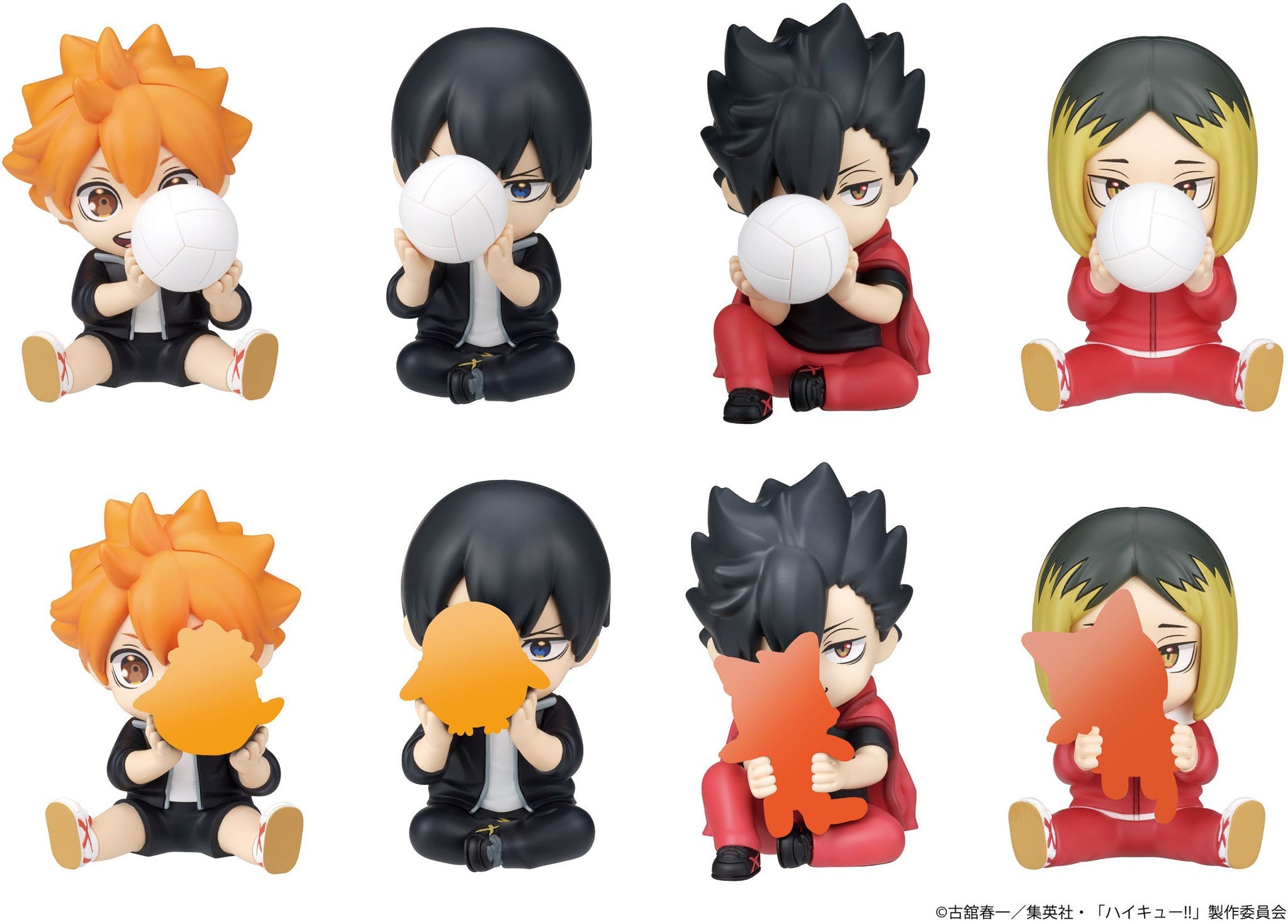 Takara Tomy Arts PERIHAPI! Hide & Seek Kakurenbo Haikyu!! Karasuno Nekoma (Set of 8)