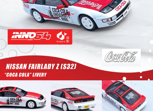 Load image into Gallery viewer, INNO64 x tiny 1/64 die-cast Nissan fairlady z (s32) "coca cola"
