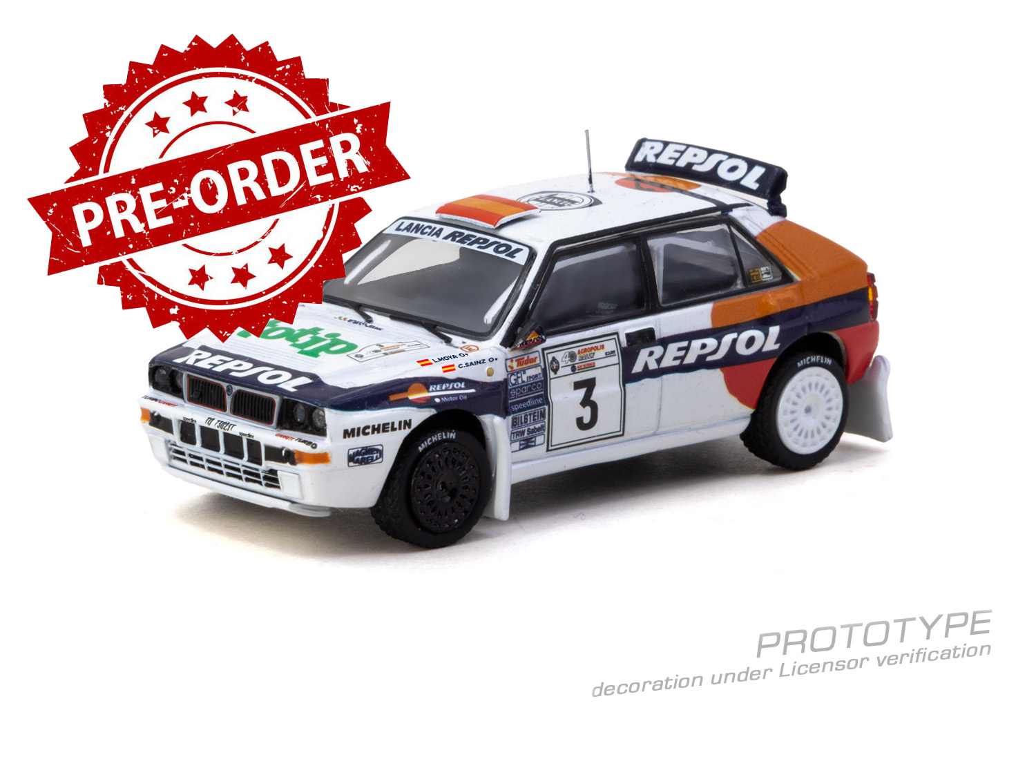 (Pre-order) Tarmac Works 1/64 Lancia Delta HF Integrale Acropolis Rally 1993