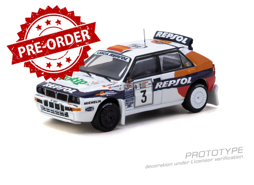 Load image into Gallery viewer, (Pre-order) Tarmac Works 1/64 Lancia Delta HF Integrale Acropolis Rally 1993
