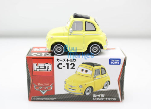 Load image into Gallery viewer, Tomica Takara Tomy Disney Movie CARS 2 YELLOW Luigi C-12 Car Rescue Diecast Toy

