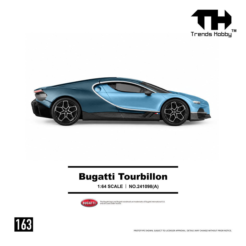 (Pre-order) Trends Hobby 1/64 - #241098(A) Bugatti Tourbillon - Blue Atlantic