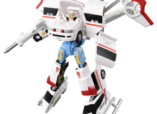 Load image into Gallery viewer, Takara Tomy Tomica Jobraver TJBDX Unite Medibraver Ambulance &amp; Helicopter Set
