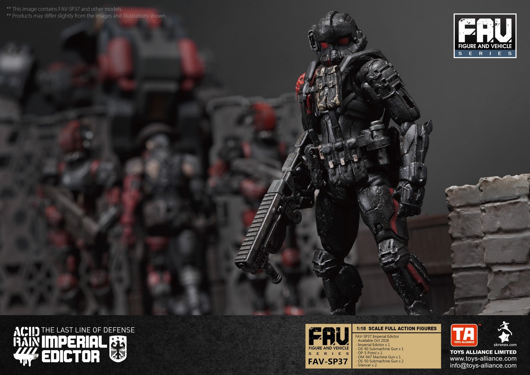 Toy Alliance Acid Rain FAV-SP37 Imperial Edictor Action Figure Set