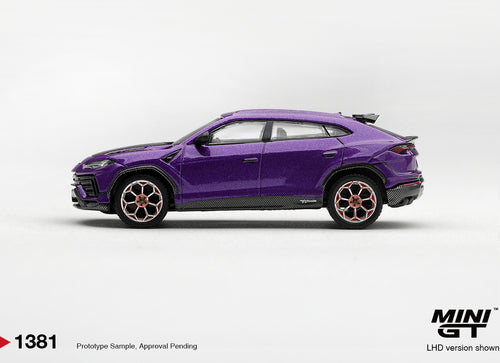 Load image into Gallery viewer, (Pre-order) Mini GT #1381 Lamborghini Urus Performante Viola Pasifae RHD
